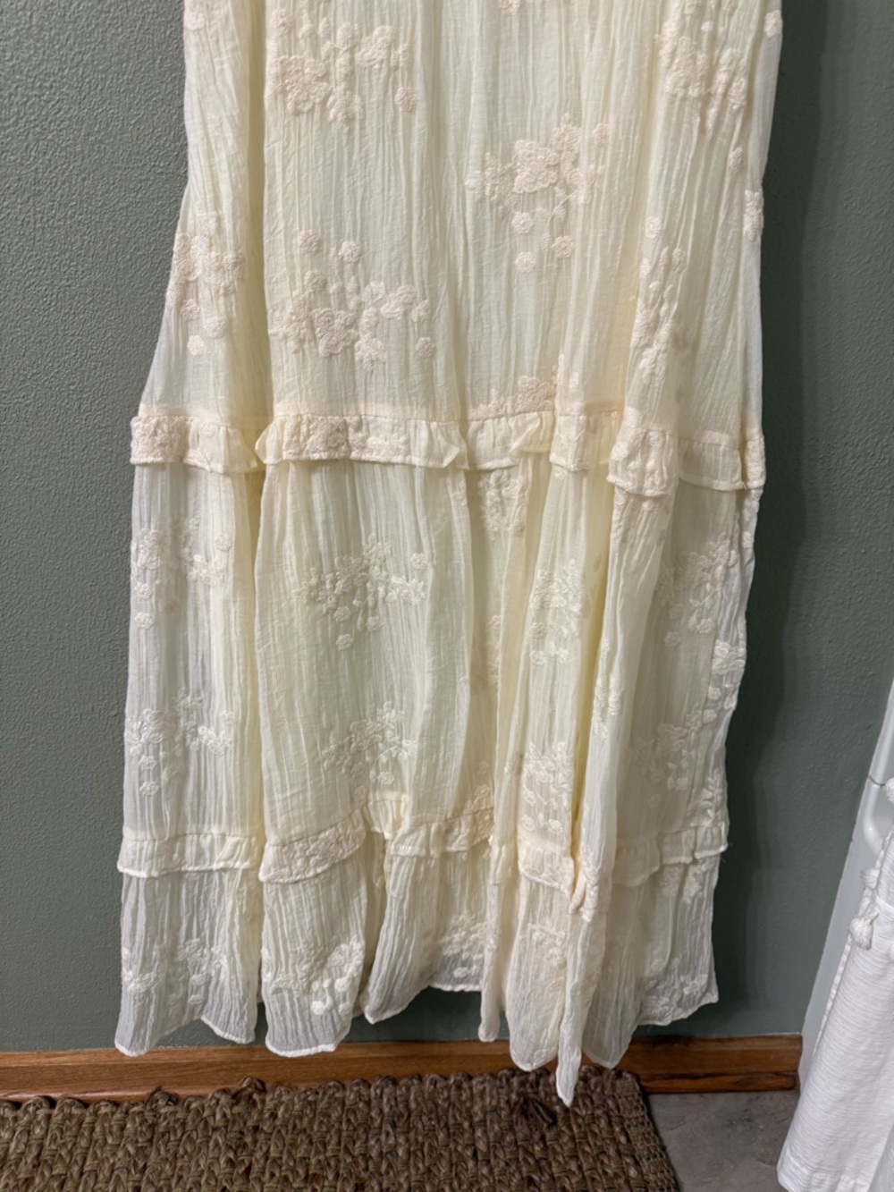 Bohme Sol embroidered maxi dress white L - Picture 10 of 11